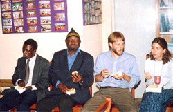During a coffee break