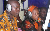 The 'trio' on air (from left) Percy, Gladys & Pascaline